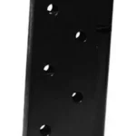 ProMag Colt Defender Magazine, black upright angled view with witness holes and base plate
