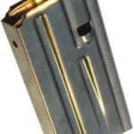 ProMag AR-15 Magazine blued steel magazine, angled side view with two cartridges visible