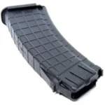 ProMag Saiga Magazine, black curved polymer magazine with textured grid pattern