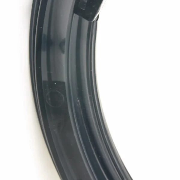 ProMag Ruger 10/22 Charger Magazine, curved clear polymer body, angled side view
