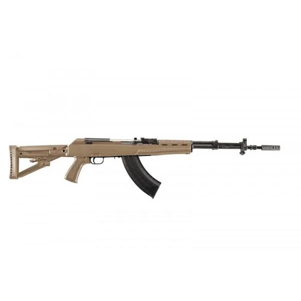 ProMag Archangel OPFOR Pistol Grip Conversion Stock, desert tan, mounted on an SKS in side view