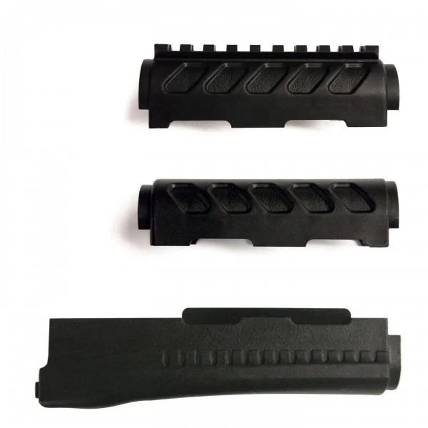 ProMag Archangel OPFOR AK Series Forend in black, three-piece set with top rails