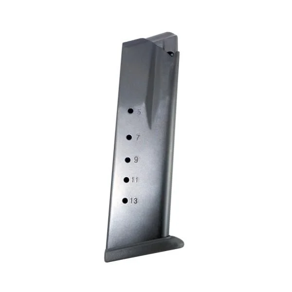 primary-37532 ProMag Springfield XDM Magazine, blued steel magazine in angled side view
