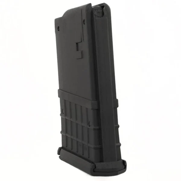 Promag AR-15 / M16 AR Magazine, black polymer magazine in upright three-quarter view