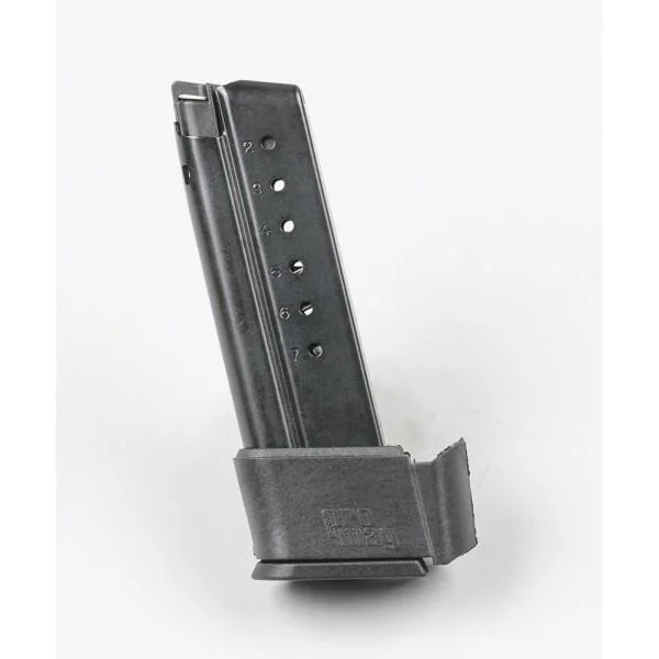 primary-37546 ProMag Steel Handgun Magazine Springfield XD-S, angled view of blued magazine with black base