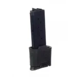 ProMag Steel Handgun Magazine Sig Sauer P290, upright black magazine in angled side view