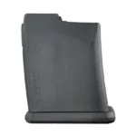 ProMag Archangel Short Action Magazine in black polymer, angled side view with flared base