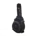 Promag Glock 20 Handgun Drum Magazine, black drum with vertical magazine body