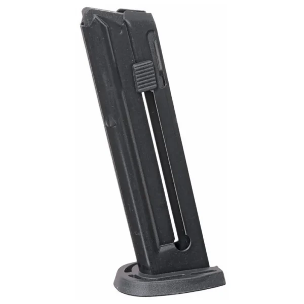 Promag Smith & Wesson M&P22 Rifle Magazine, black angled side view with extended baseplate