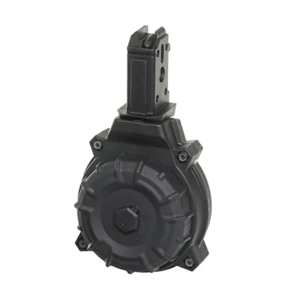 Promag CZ Scorpion magazine drum in FDE, front view with tower and round drum body