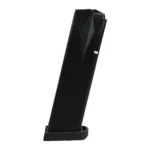 ProMag Sig Sauer P226 black handgun magazine, angled side view with extended base plate