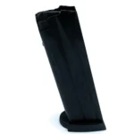 Promag H&K VP9 magazine, black angled side view with extended baseplate