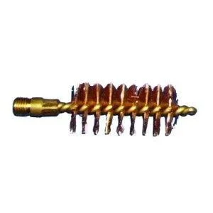 Pro-Shot Shotgun Bore Brush 16 ga, side view with bronze bristles and brass threaded core