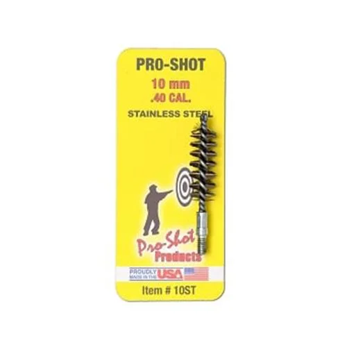 primary-37706 Pro-Shot Products Pro-Shot Stainless Steel Pistol Bore Brush (8/32 Thread) .40/10mm