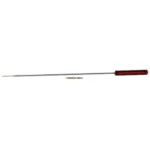 Pro-Shot 12-inch Pistol Cleaning Rod, side view with red handle, jag and brush attachments