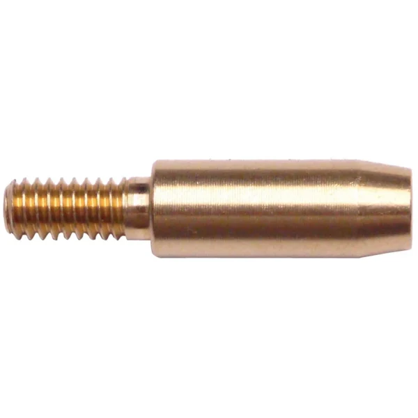 Pro-Shot Brush/Patch Holder Adapter Rod, brass side view with threaded end