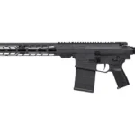 CMMG Resolute MK3, right-side view of black rifle with magazine, long handguard and adjustable stock