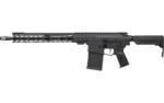 CMMG Resolute MK3, right-side view of black rifle with magazine, long handguard and adjustable stock