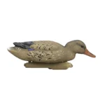 Higdon Outdoors Battleship Mallard Flocked Heads, brown mallard decoy in left side view