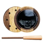 Higdon Outdoors Power Calls Brooks Signature Mockingbird Crystal Pot Call, open with striker