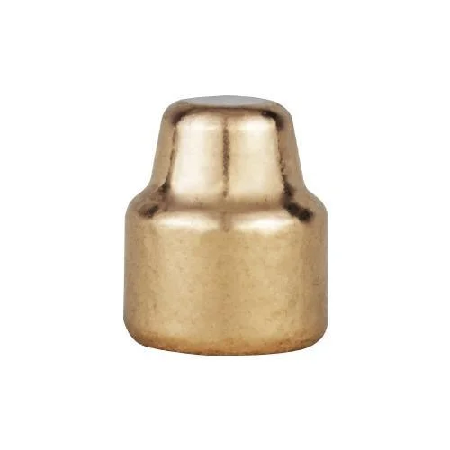 Berry's Superior Plated Pistol Bullet, gold-tone semi-wadcutter shown upright