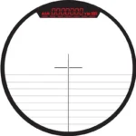 Burris OracleX Crossbow Scope, circular sight view with crosshair, range lines and red display