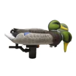 Higdon Finisher Swimmer Pro Duck Motion Decoy, two painted mallards on black motion base