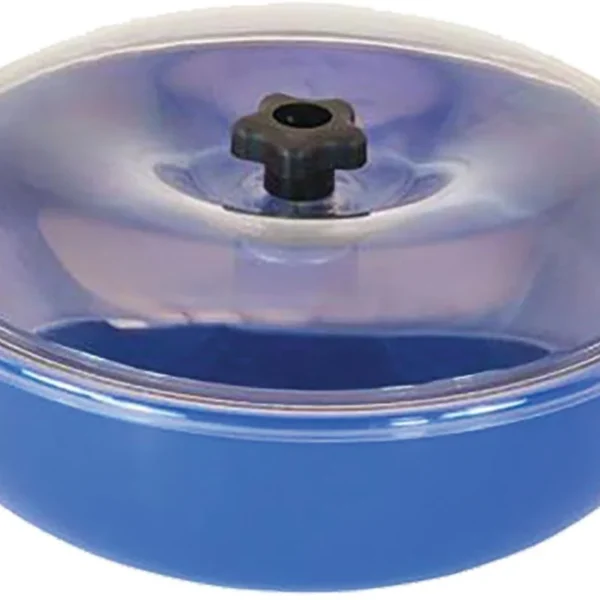 Berry's QD-500 Extra Bowl & Lid, blue round bowl with clear lid and black centre knob