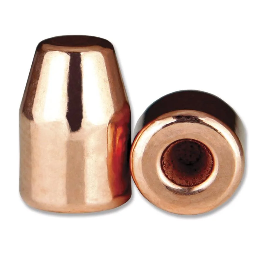 primary-38180 Berry's Superior Plated Handgun Bullets, copper-coloured side and hollow-base views