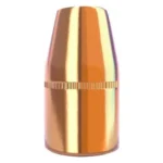 Berry's Superior Plated Rifle Bullets, close-up front view of copper-colored plated bullet
