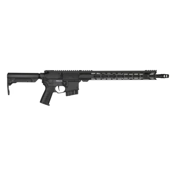 CMMG Resolute Mk4, black rifle in full side view with long handguard and adjustable stock