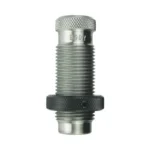 Redding 6mm GT Body Die, front view of silver threaded die with knurled rings