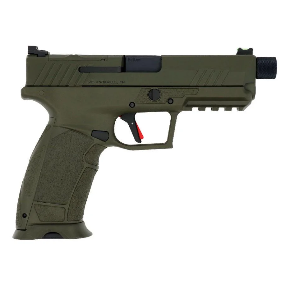 primary-38291 Tisas Arms Corp Tisas PX-9 Gen 3 Duty-TH Handgun 9mm Luger 18 & 20rd Magazines 4.69" Barrel OD Green