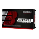 Barnes Defense Buckshot Shotshells black and red ammunition box, front view