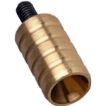 Barnes Spitfire TMZ & T-EZ aligner tool, angled view of brass body and black threaded end