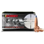 Barnes LRX Boat Tail Bullets, black product box with copper bullets displayed at front