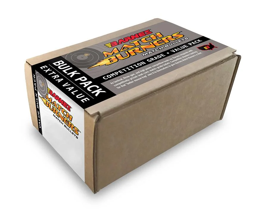 primary-38401 Barnes Match Burners Rifle Bullets 6.5mm .264 145 gr BT MATCH 500/ct, closed branded box