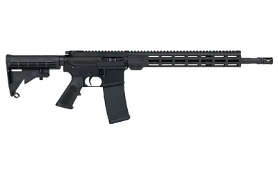 DPMS Oracle II black rifle, left-side view with ventilated handguard, magazine and adjustable stock