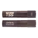 Carlson's TSS Turkey Extended Choke Tube, two brown tubes shown from the side