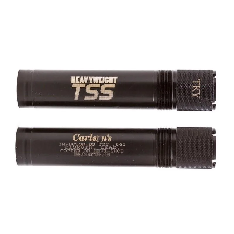 primary-38768 Carlson's TSS Turkey Extended Choke Tube, two black choke tubes in side view
