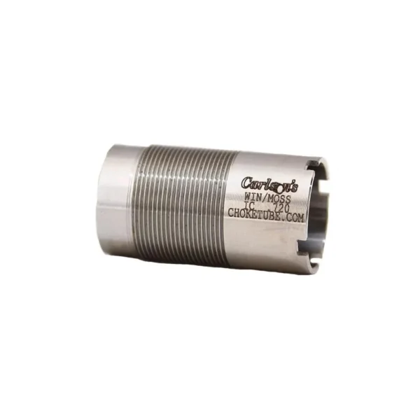 Carlson's Flush Improved Cylinder Choke Tube, silver threaded tube in side view