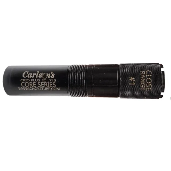 Carlson's Close Range #1 Choke Tube, side view of black tube with knurled end and white markings