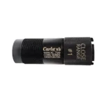 Carlson's Close Range #1 Choke Tube, side view of black threaded tube with knurled end