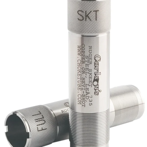 Carlson's Sporting Clay Improved Cylinder Choke Tube, silver, shown upright with a second tube
