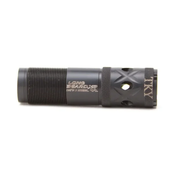 Carlson's Long Beard Turkey Ported Choke Tube black side view with threads and side ports
