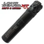 Carlson's Long Beard Turkey Ported Choke Tube, black angled view with textured ported end