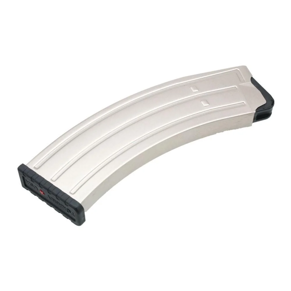 primary-38837 SDS Imports Tokarev Shotgun Magazine, curved silver side view with black follower and baseplate