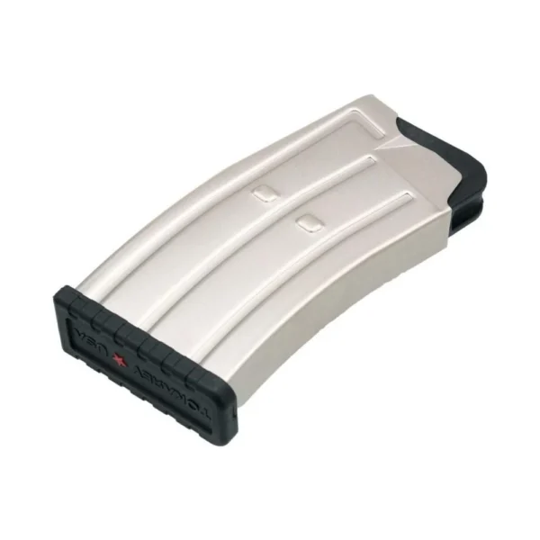 SDS Imports Tokarev Shotgun Magazine, angled view with silver body and black base
