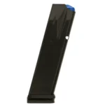 Walther PDP Pro Full Size Handgun Magazine, black angled view with blue follower