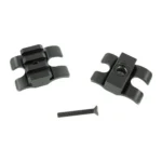 SDS MAC 2 Barrel Clamp Picatinny Mount black two-piece clamp with rail and screw, top view
